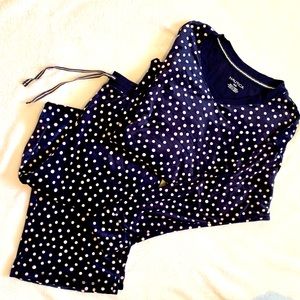 Navy polka dot Nautica pjs